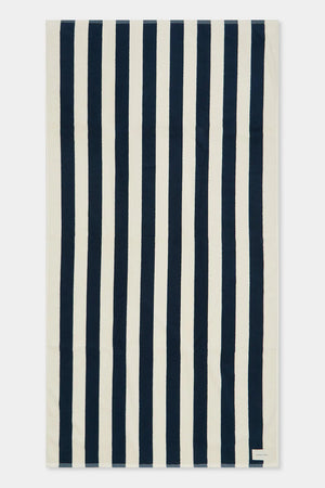 Assembly Label | Cotton Stripe Beach Towel - Navy/Cream