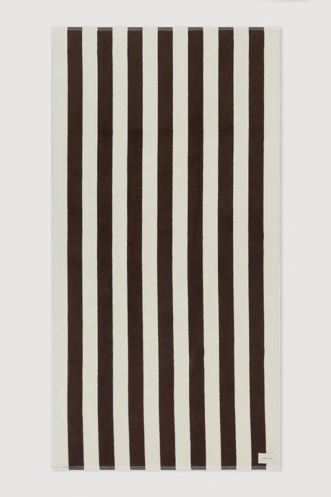 Assembly Label | Signature Stripe Beach Towel - Ganache/Cream