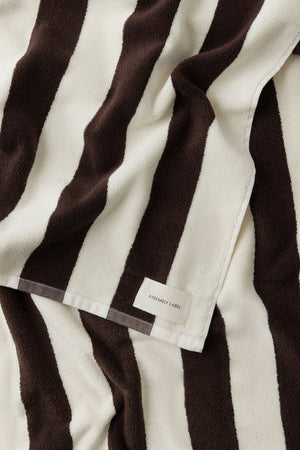 Assembly Label | Signature Stripe Beach Towel - Ganache/Cream