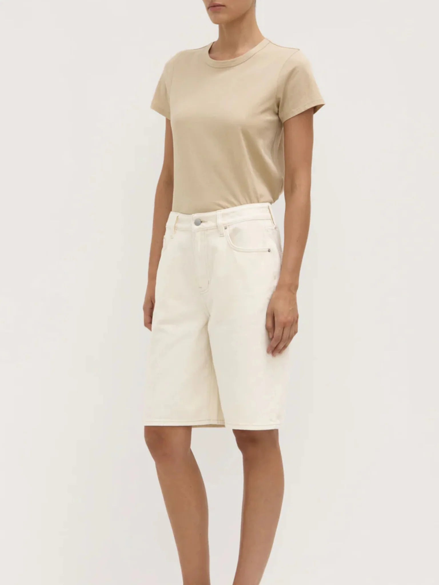Assembly Label | Bermuda Denim Short - Ecru – Floral Harvest