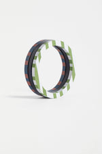 ELK | Deca Bangle Set - Green/White Stripe