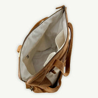 BANABAE | CORDUROY SPLICED CONVERTIBLE BACKPACK - TAN