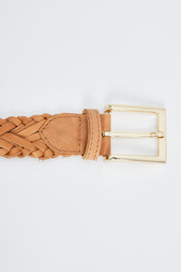 Wagon Plait Belt - Nude