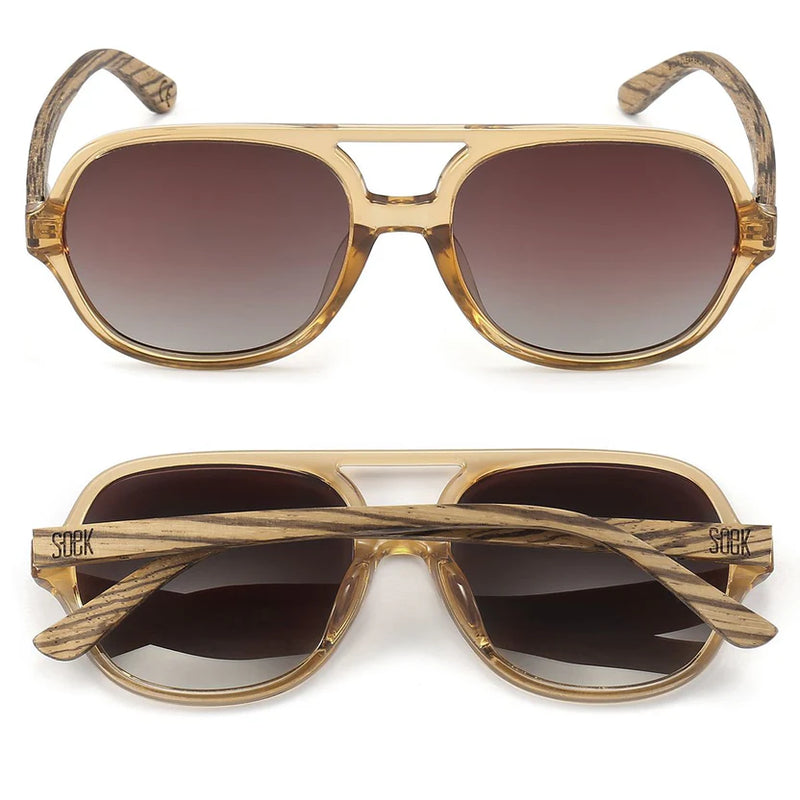 Soek | Billy Clear Brown Frame Sunglasses