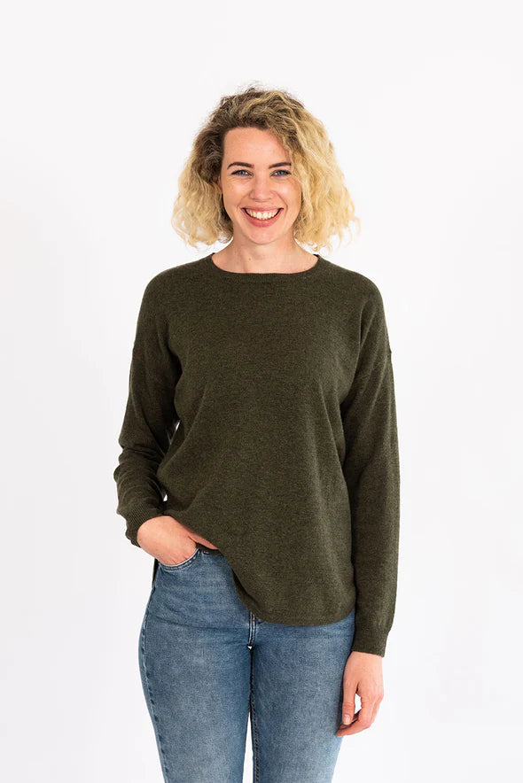 Bow & Arrow | Khaki Swing Jumper with Katie & Millie Liberty Patches