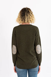 Bow & Arrow | Khaki Swing Jumper with Katie & Millie Liberty Patches