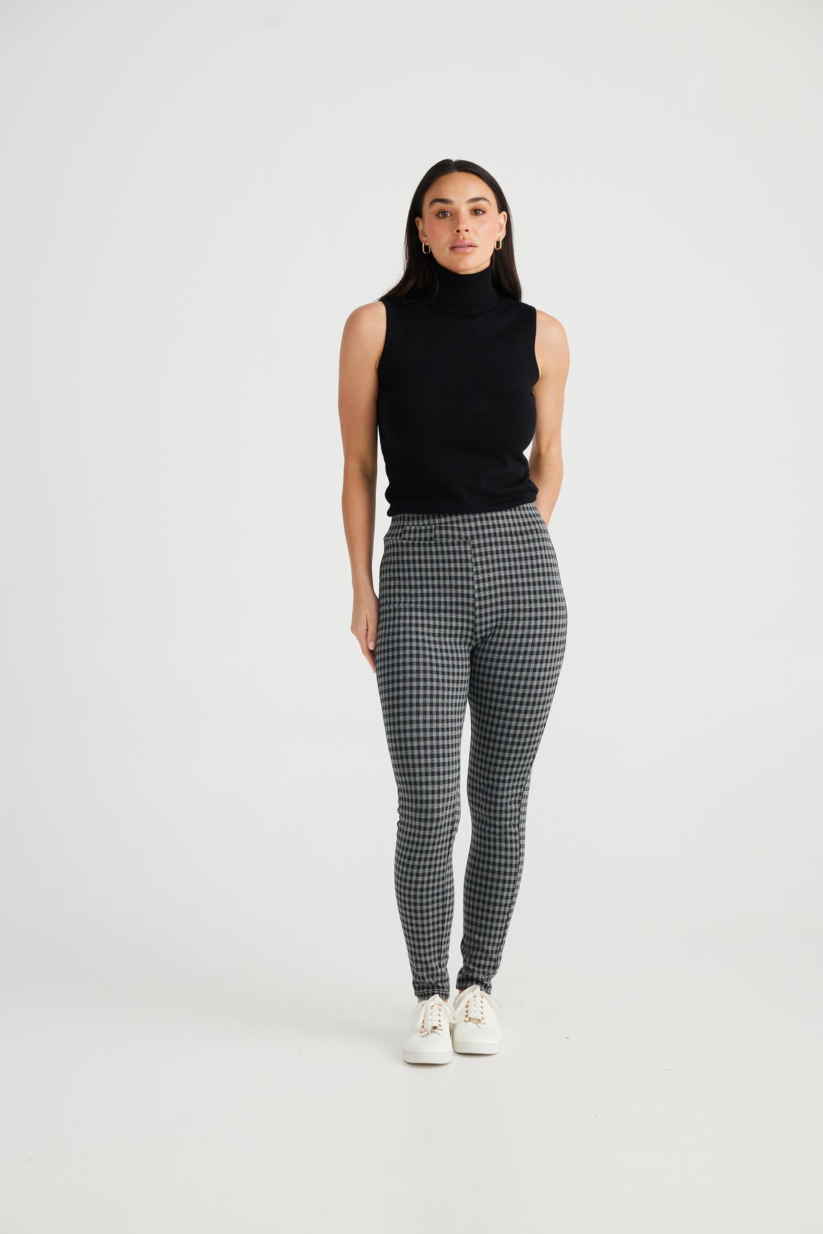 Brave + True | Runway Pant Charcoal Check