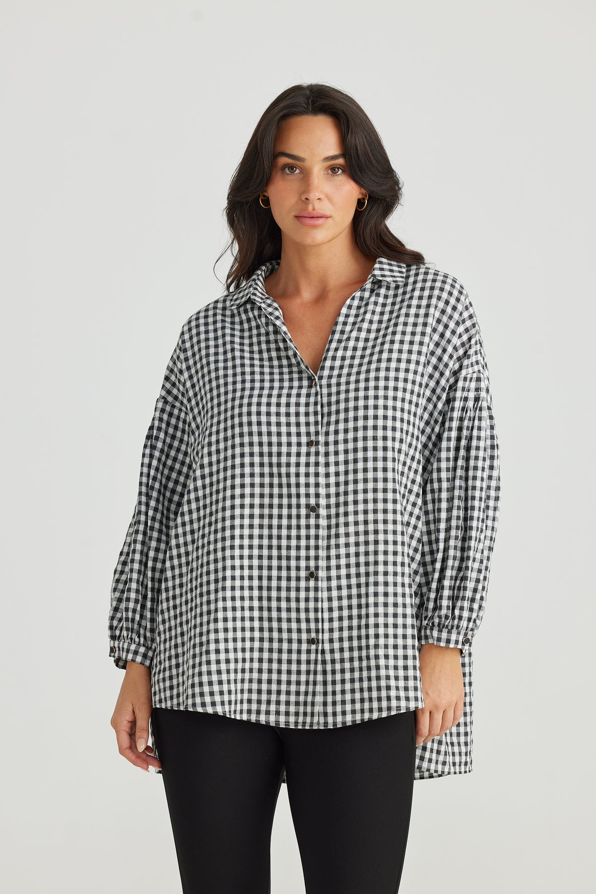 Brave + True | Duchess Shirt - Black Gingham