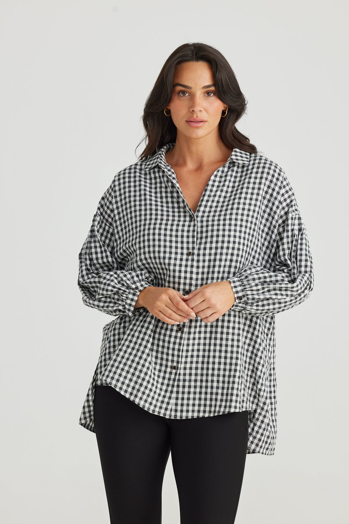 Brave + True | Duchess Shirt - Black Gingham