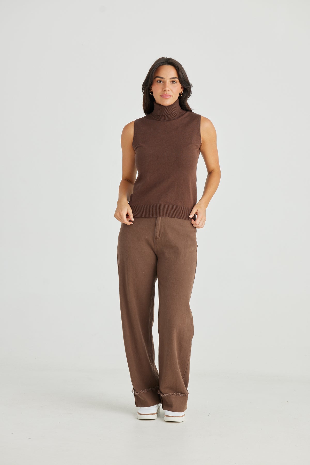 Brave + True | Skye Knit Top - Cacao