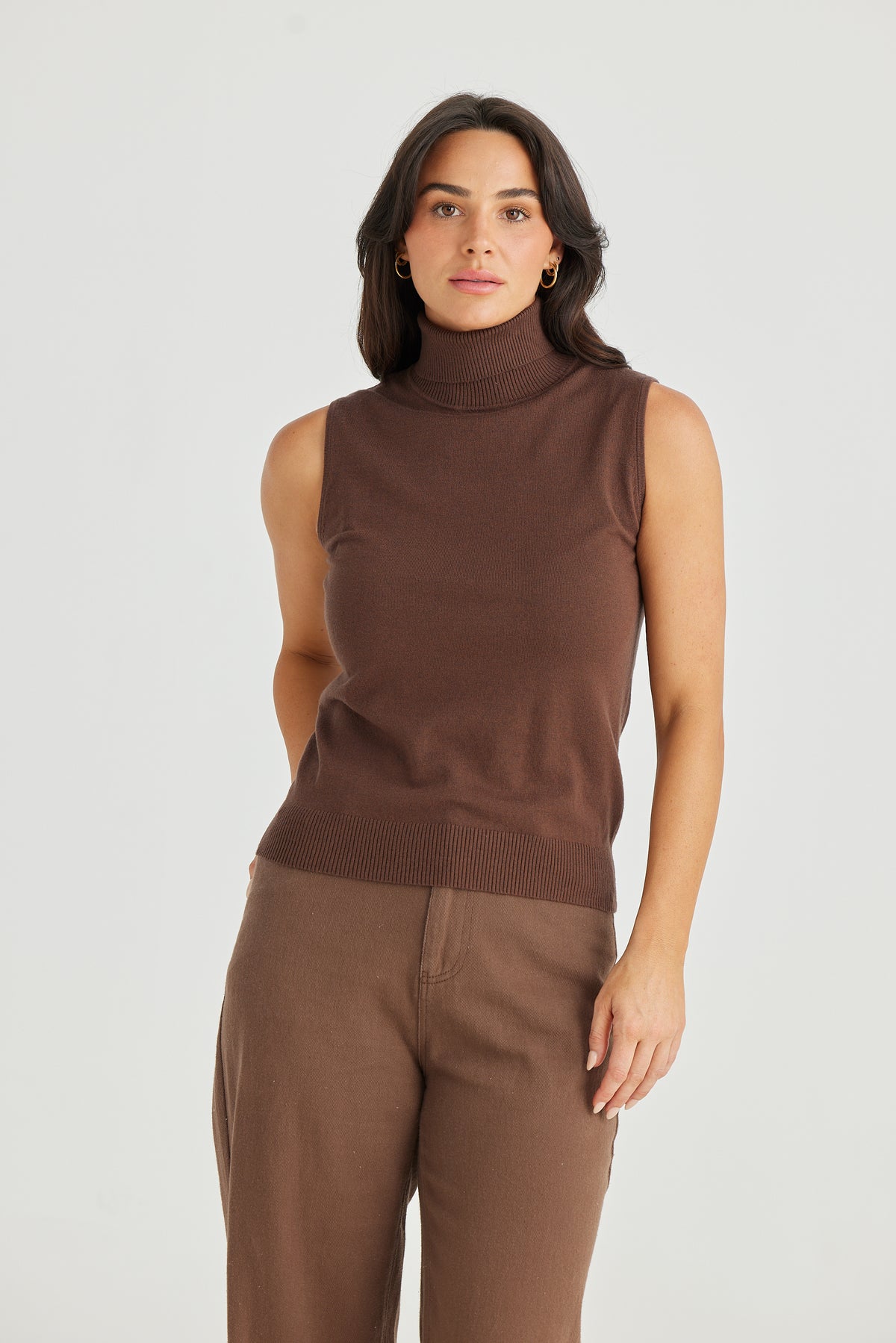 Brave + True | Skye Knit Top - Cacao