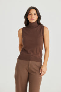 Brave + True | Skye Knit Top - Cacao