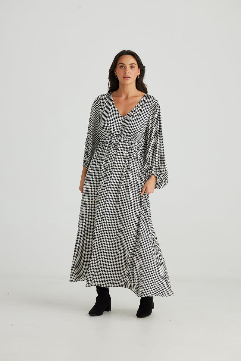 Brave + True | Daylight Dress - Black Houndstooth