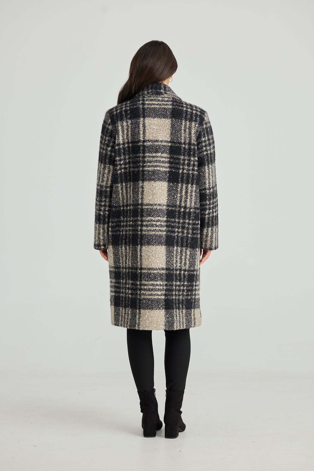 Brave & True | Lana Coat - Black Check