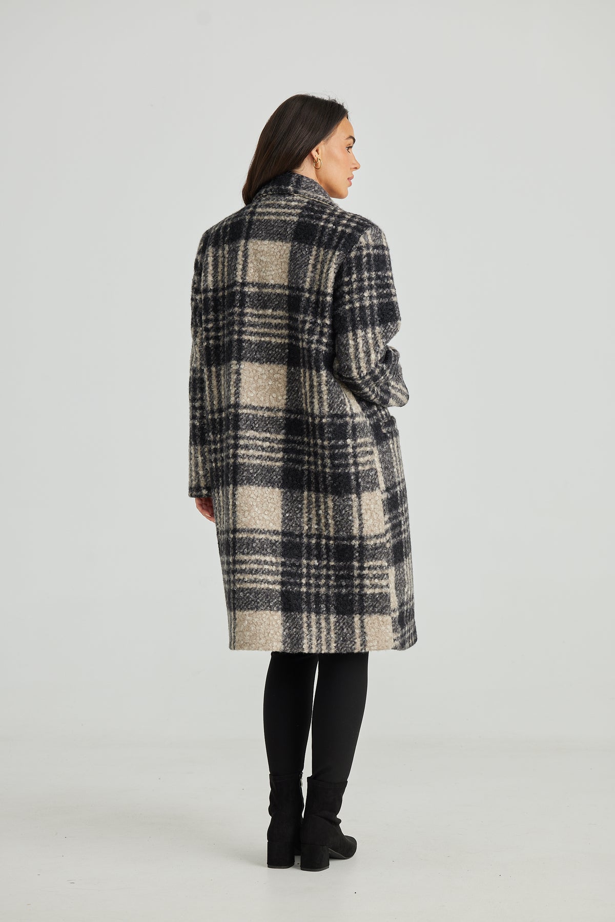 Brave & True | Lana Coat - Black Check