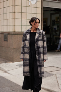 Brave & True | Lana Coat - Black Check