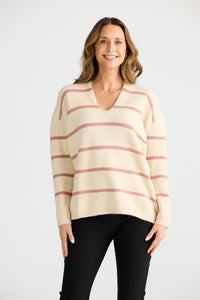Brave + True | Hallie Knit - Off-White / Rose