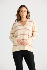 Brave + True | Hallie Knit - Off-White / Rose