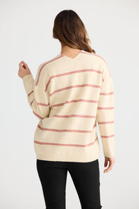 Brave + True | Hallie Knit - Off-White / Rose