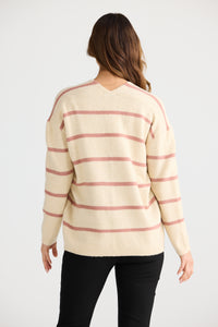 Brave + True | Hallie Knit - Off-White / Rose