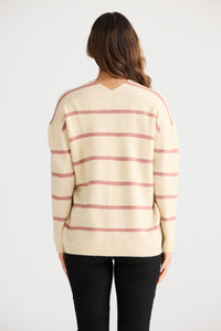 Brave + True | Hallie Knit - Off-White / Rose