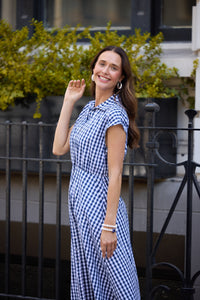 Brave + True | Musings Dress - Navy Gingham
