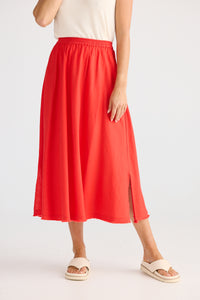 Brave + True | Oakley Skirt - Poppy Red