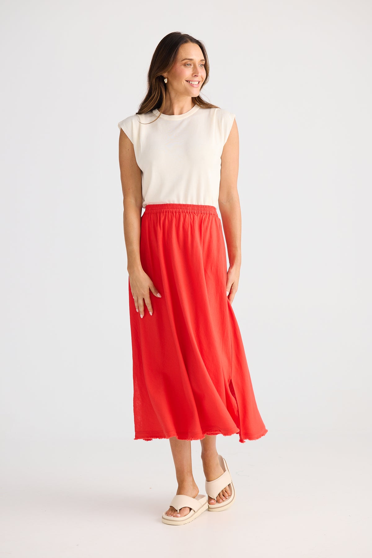 Brave + True | Oakley Skirt - Poppy Red