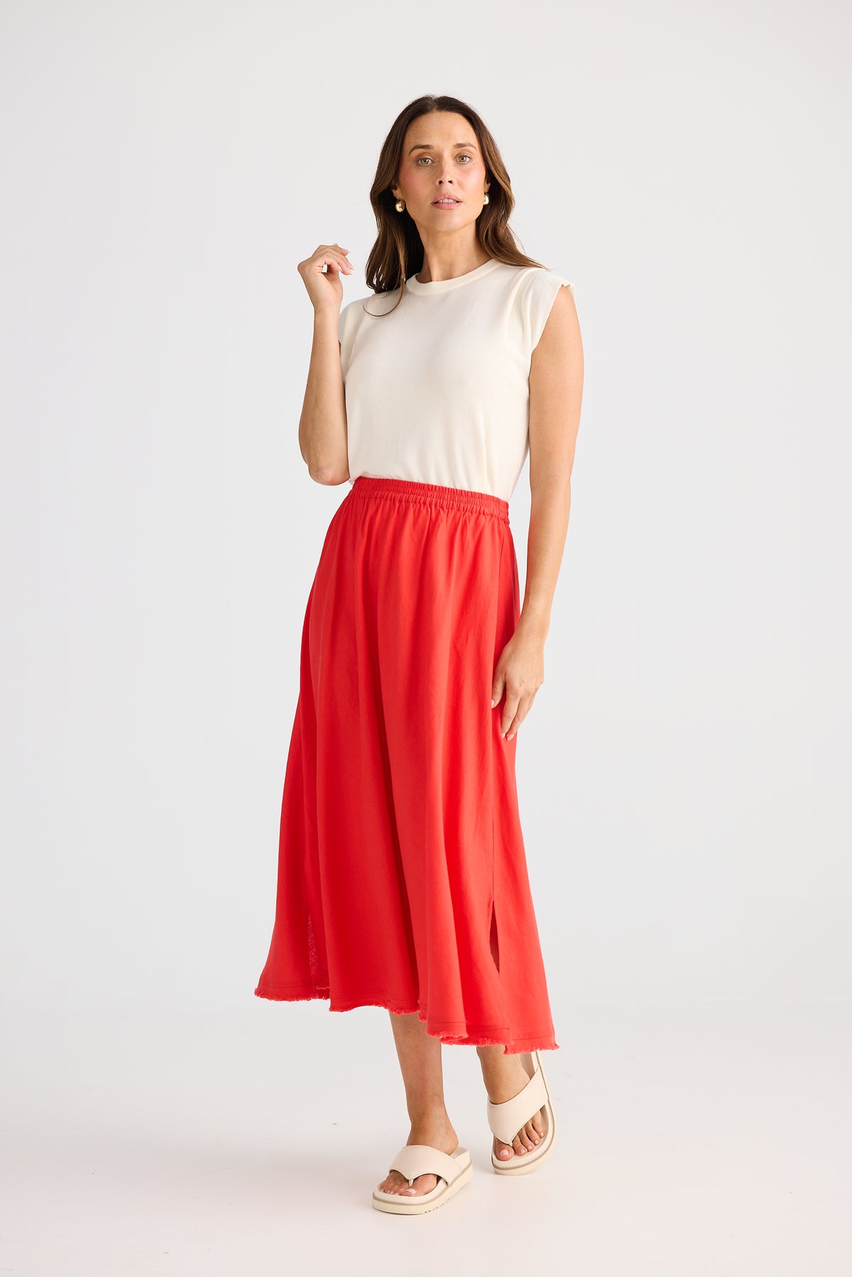 Brave + True | Oakley Skirt - Poppy Red