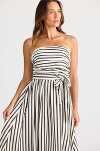 Brave & True |Avalon Dress - Black Stripe