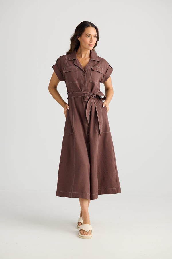 Brave + True | Portia Dress - Chocolate