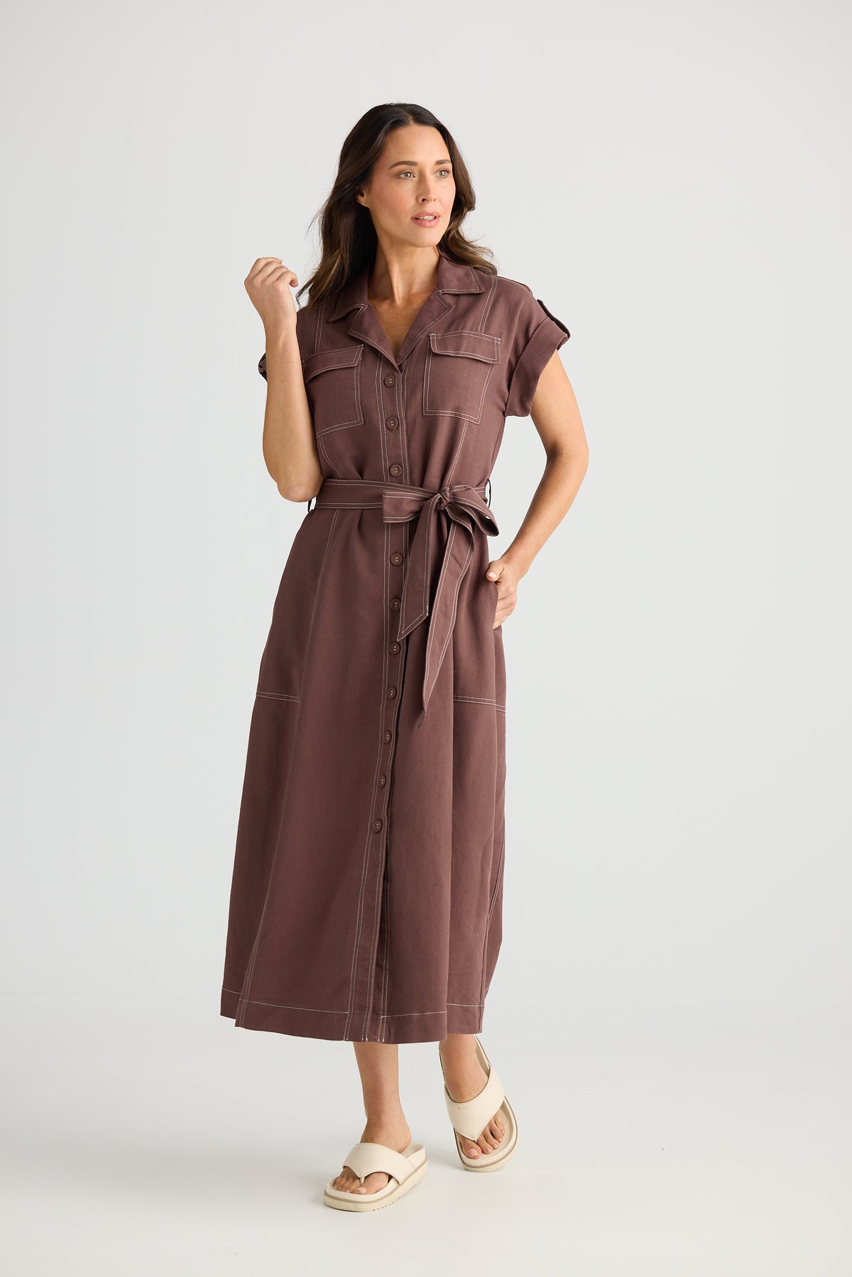 Brave + True | Portia Dress - Chocolate