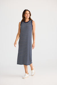 Brave + True | Squad Dress - Navy W White Stripe