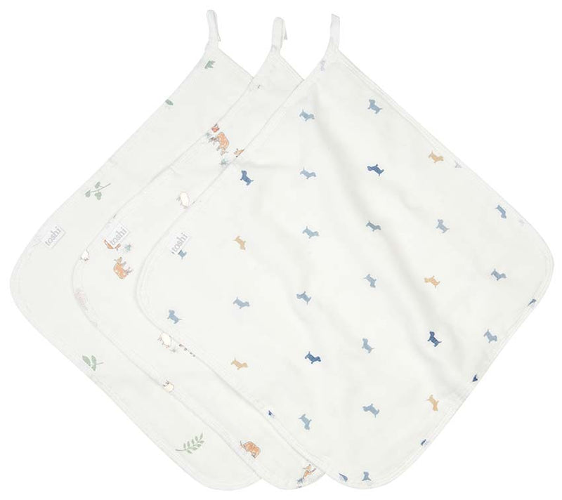 Toshi | Muslin Baby Washcloth 3pk - 2 variants