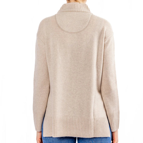 Bow & Arrow | Oatmeal Polo Neck Jumper