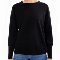 Bow & Arrow | Black Bell Sleeve Jumper