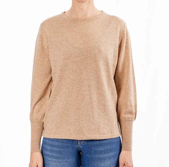 Bow & Arrow | Camel Bell Sleeve Jumper