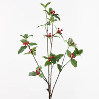 Berry Leaf Spray - Red/Green