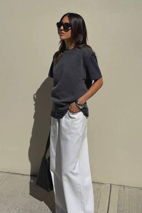 Assembly Label | Bobbie Twill Midrise Pant - Vintage White