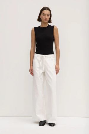 Assembly Label | Bobbie Twill Midrise Pant - Vintage White