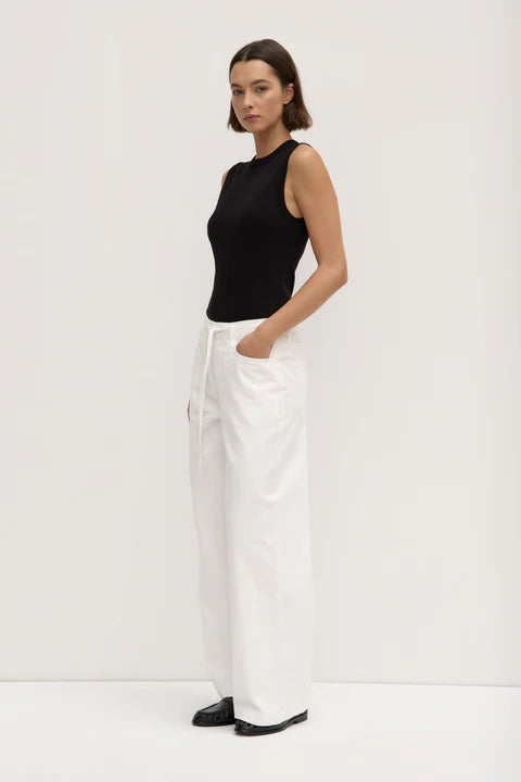 Assembly Label | Bobbie Twill Midrise Pant - Vintage White