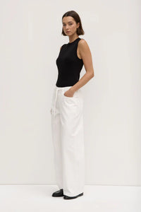 Assembly Label | Bobbie Twill Midrise Pant - Vintage White