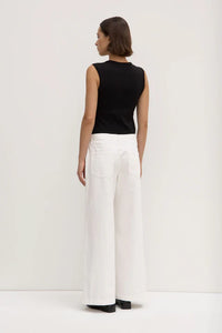 Assembly Label | Bobbie Twill Midrise Pant - Vintage White