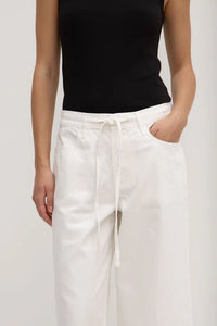 Assembly Label | Bobbie Twill Midrise Pant - Vintage White