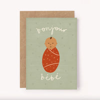 Bonjour Bebe Card - New Baby
