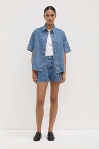 Assembly Label | Boxy Denim Short - Dark Stone