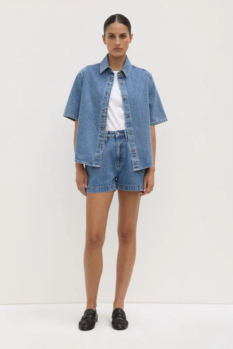 Assembly Label | Boxy Denim Short - Dark Stone