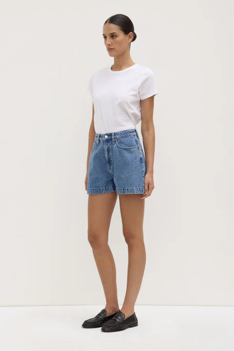 Assembly Label | Boxy Denim Short - Dark Stone