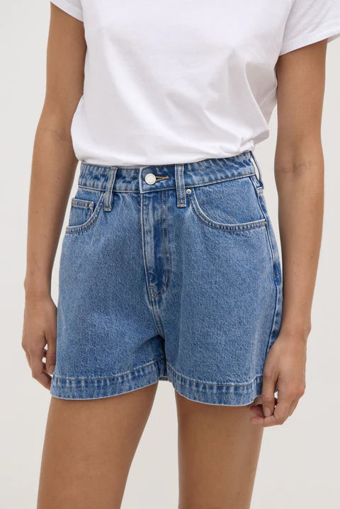 Assembly Label | Boxy Denim Short - Dark Stone