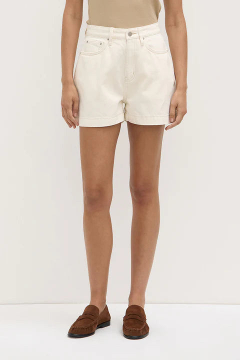 Assembly Label | Boxy Denim Short - Ecru